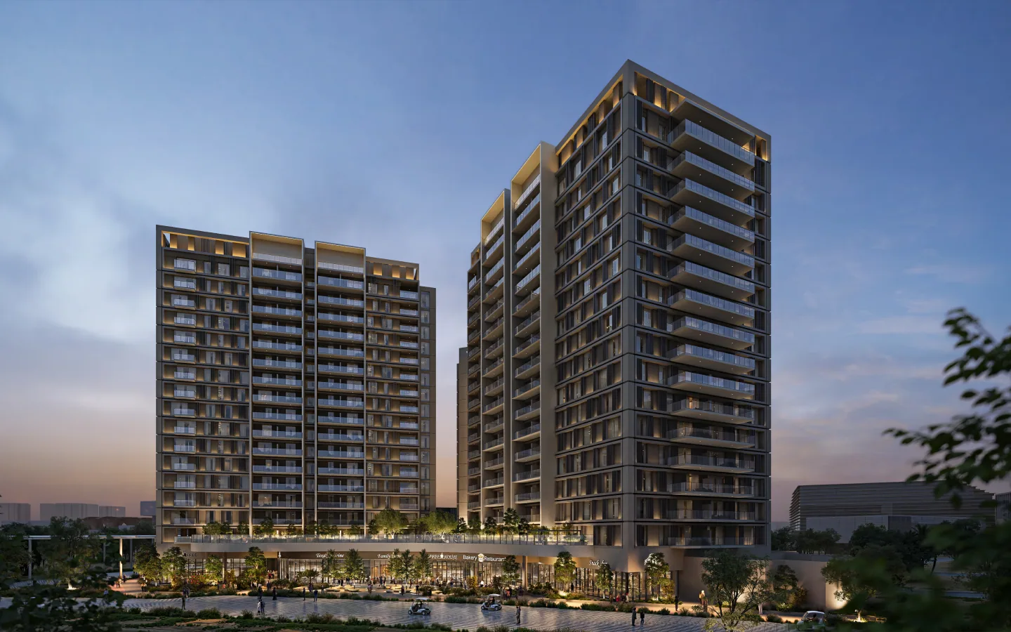 Sidr Residences amenity area at Expo City Dubai