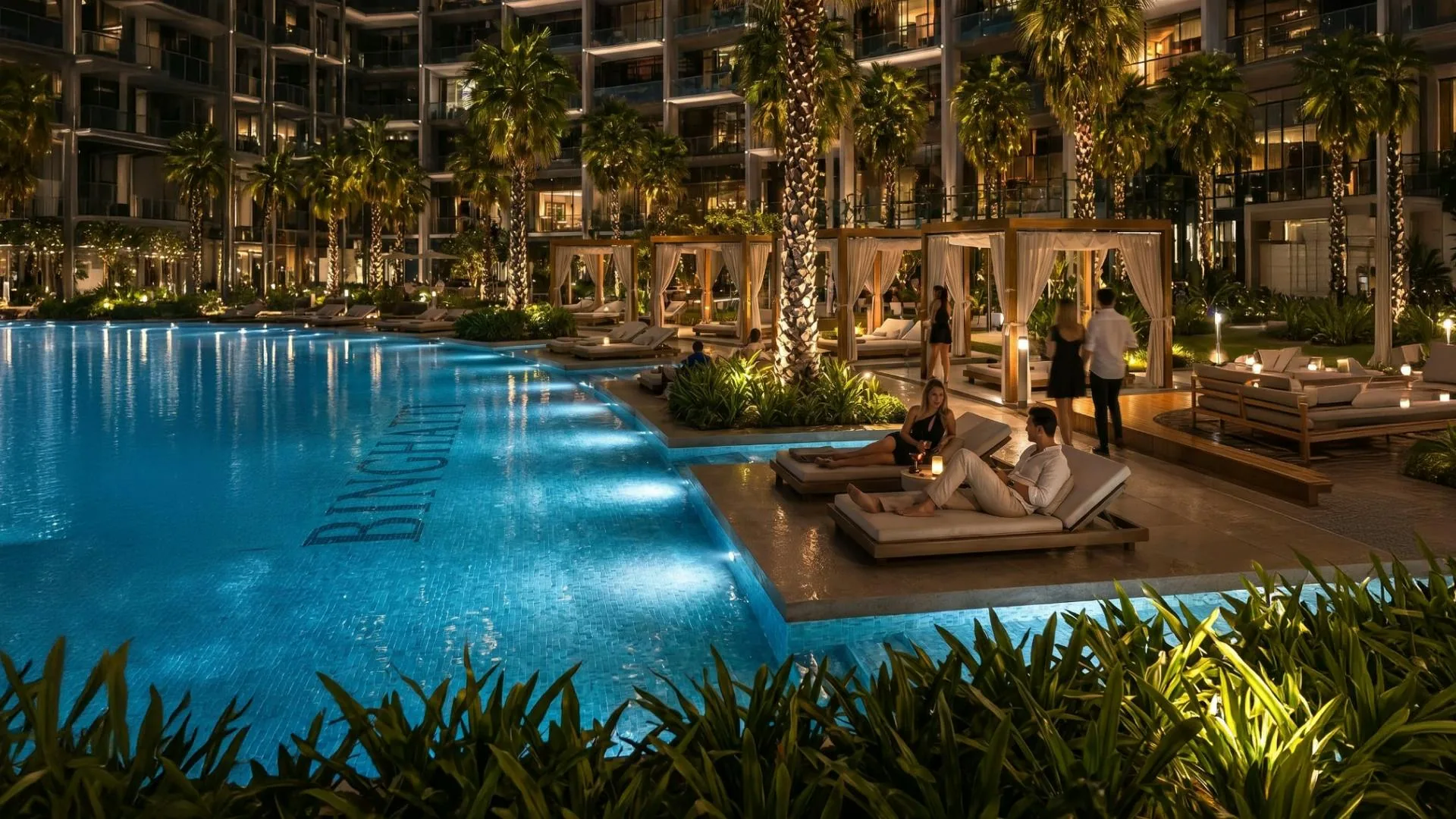 Binghatti Wraith pool amenity